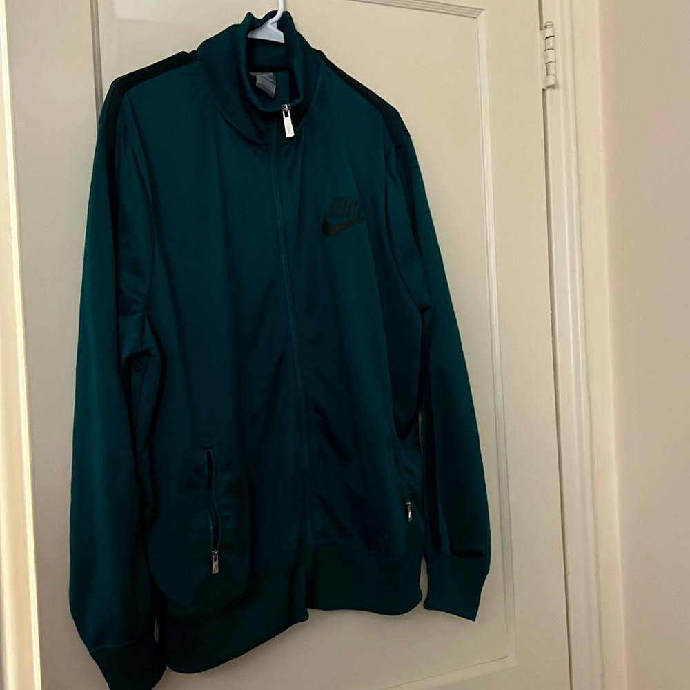 Nike green zip up sweater size: XXL